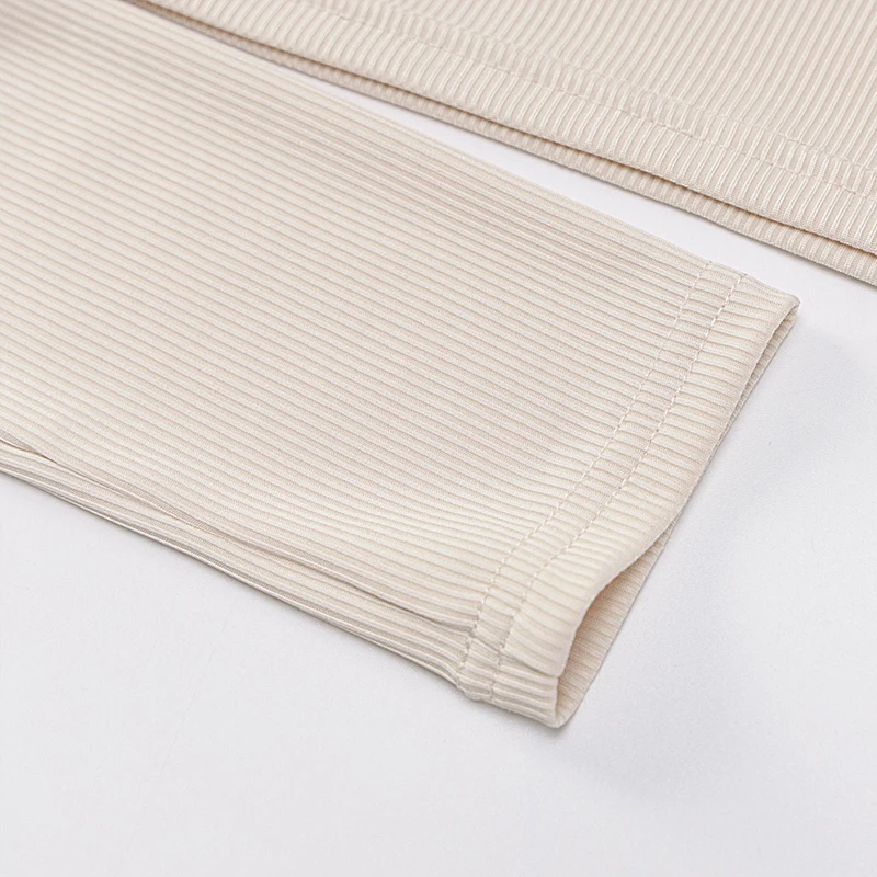 

Autumn New Fashion Hollow Crop Tops Ribbed T-Shirt Half Turtleneck Women's Long Sleeves Solid Color Slim Sexy Elegant Pullover