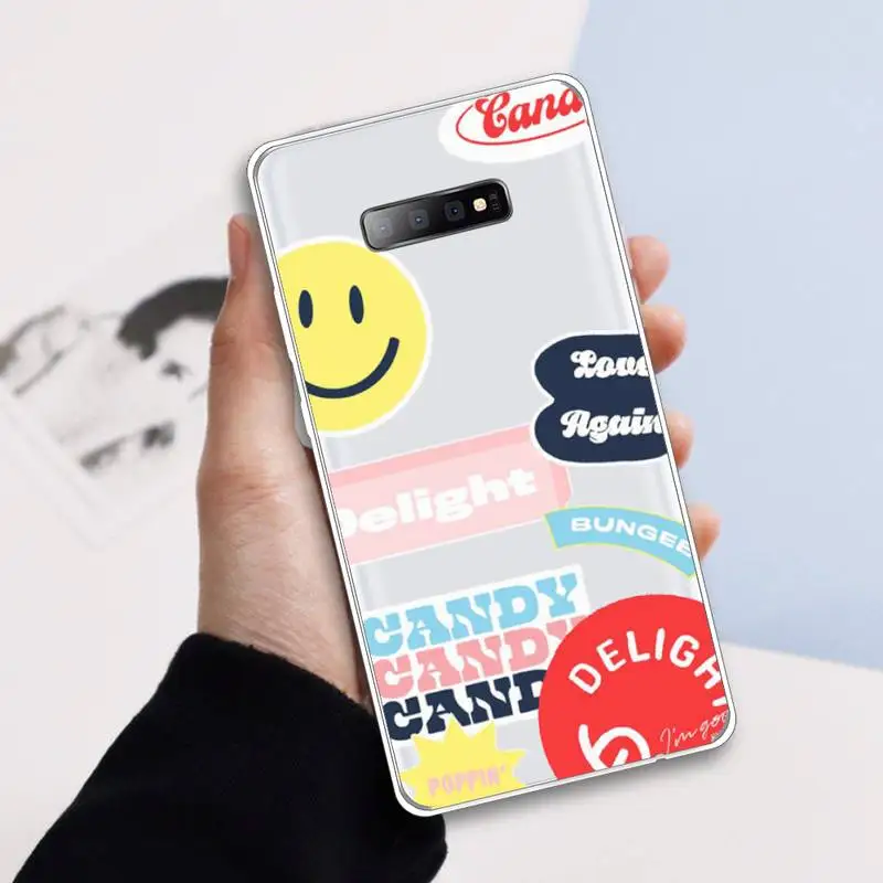 

cute fashion Phone Case Transparent For Samsung Galaxy A71 A21s S8 S9 S10 plus note 20 ultra