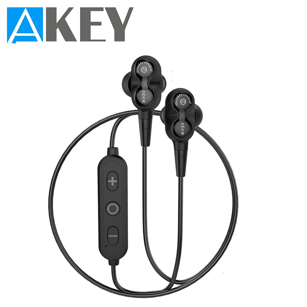 AKEY BT50 Bluetooth 5 0 беспроводная гарнитура с двойной движущейся катушкой мини