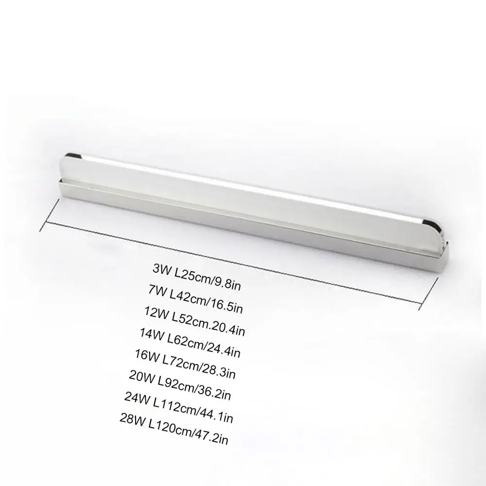 L23cm до L110cm L120cm современный светодиодный светильник для зеркала AC90 260V настенный