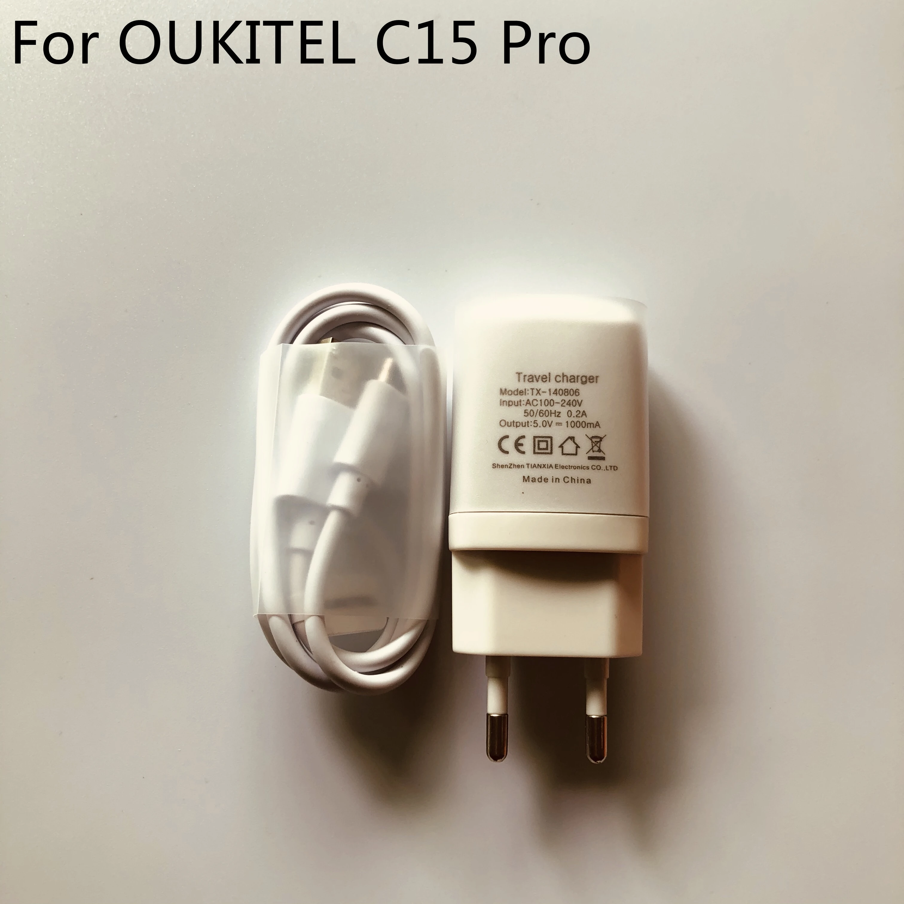 

OUKITEL C15 Pro New Travel Charger + Type-C Cable For OUKITEL C15 Pro MT6761 Quad Core 6.088'' 1280*600 Smartphone