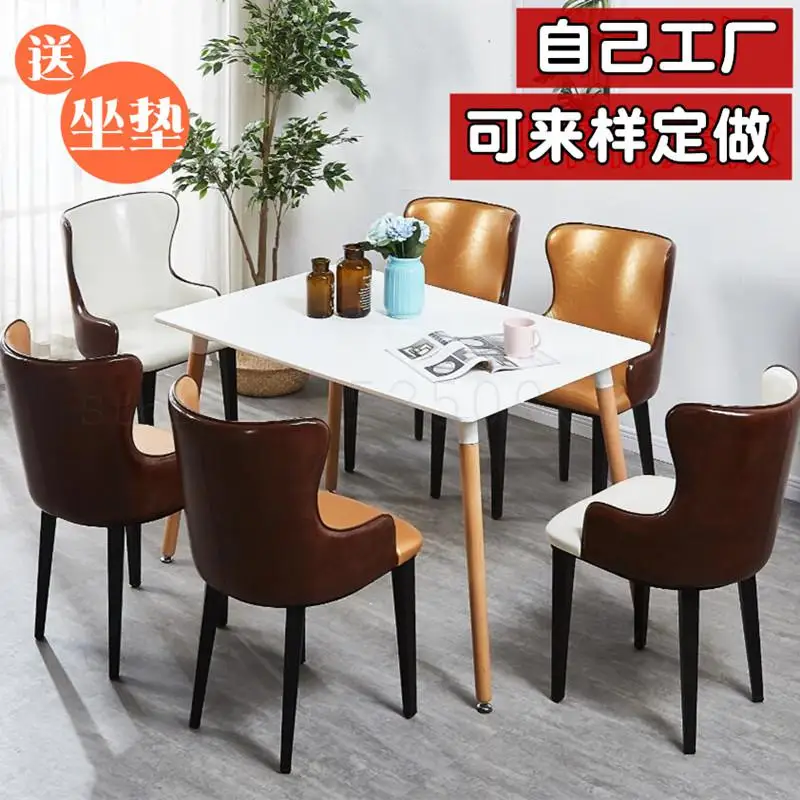 Скандинавская подсветка простой стол для переговоров дома и гостиницы стул