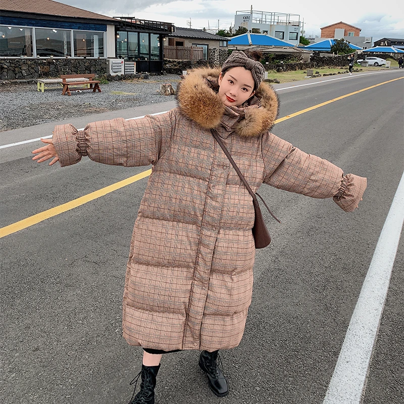 

2020 Winter Jacket Hooded Long Cotton Women's Parka Casual Thick Warm Fashion High-quality Large Fur Collar Women Puffer Coat