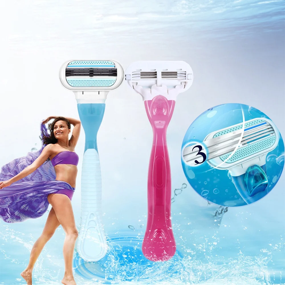 

8Pcs/Lot Women 3 Layer Blades Razor Blades Replacement Head Beauty Female Safety Razor Blade Shaving