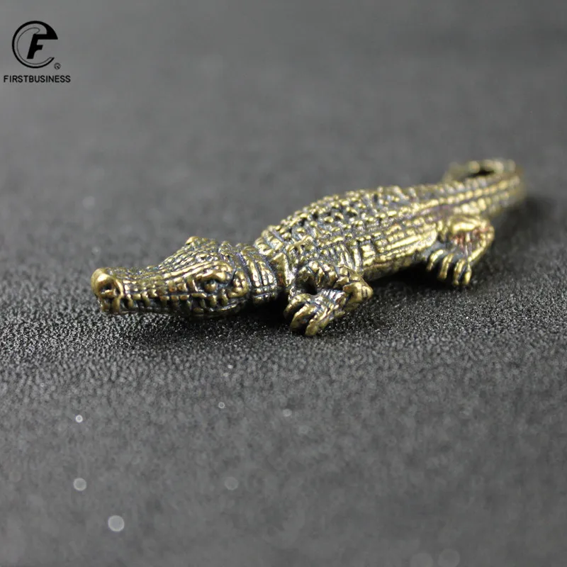 Креативная фигурка из чистой латуни крокодила страшная статуэтка животного