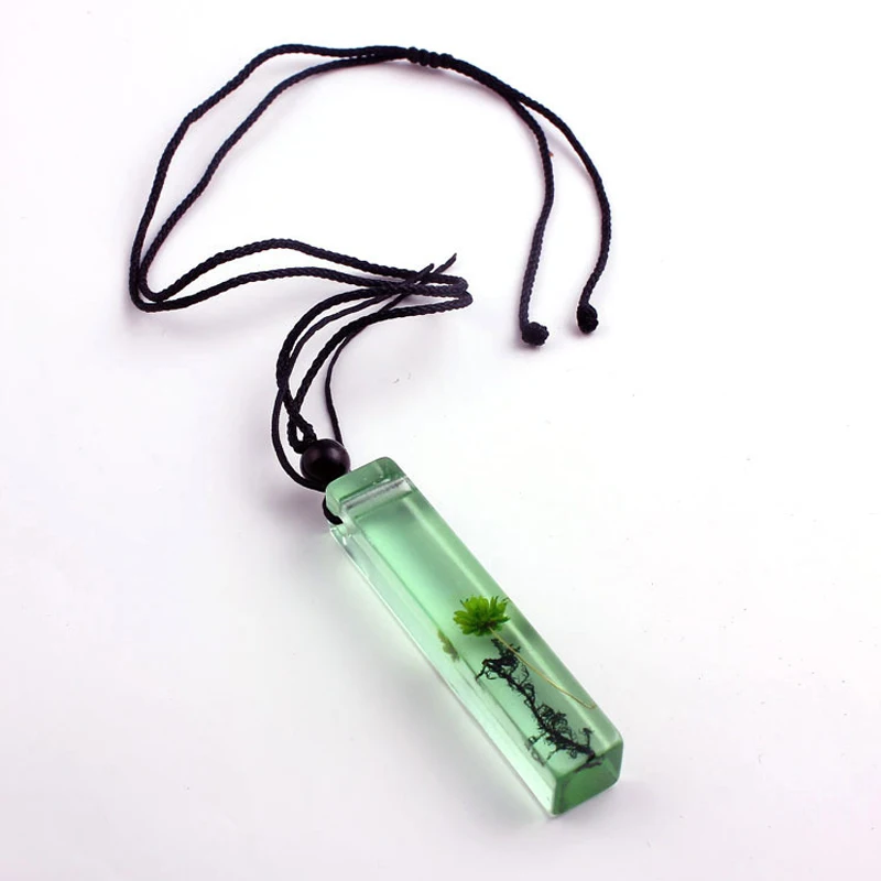 Винтажное ожерелье с кулоном в виде цветка из смолы и дерева для женщин мужчин