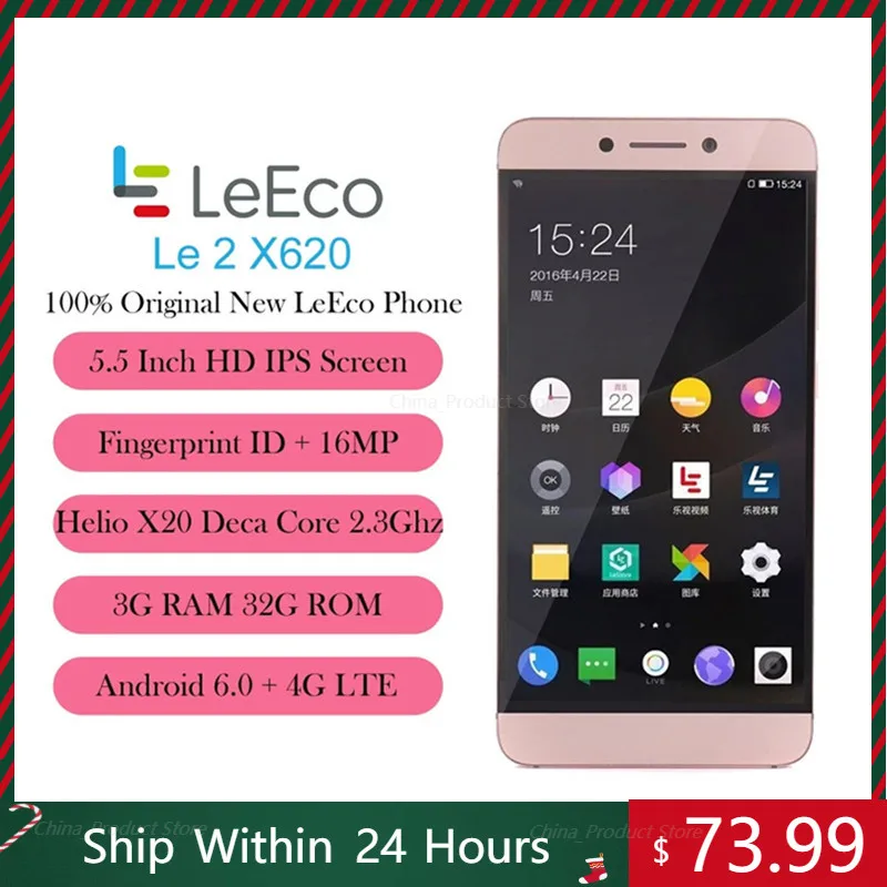 Сотовый телефон LeEco LETV Le 2 X620 MTK Helio X20 3 ГБ 32 десятиядерный Smartphnoe 5 дюйма 1920*1080 16 Мп 4G