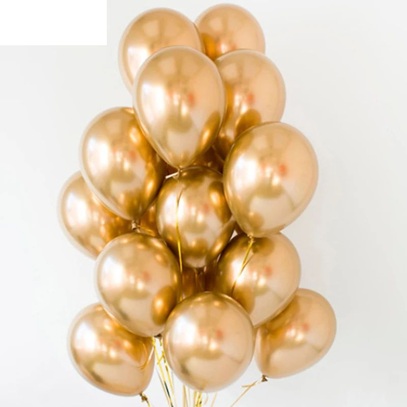 100pcs 12inch 2.8g Metallic Thick Pearl Chrome Latex Balloons Happy Birthday Party Decorations Kids Wedding Helium Air Ballon | Дом и сад