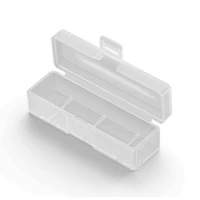 hard plastic 18650 battery storage box rechargeable batteries case organizer container transparent for 1 x 18650 lithium battery