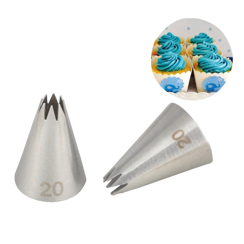 #20 DIY Глазурь из нержавеющей стали окантовки Кекс Торт кондитерский мешок для