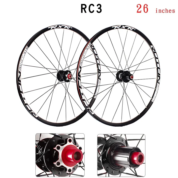 Billig Mountainbike Off Road MTB Carbon Fahrrad Laufradsatz 26 Zoll RC3 Disc Bremse 5 Lager 7-11speed Steckachse/QR Fahrrad Rad