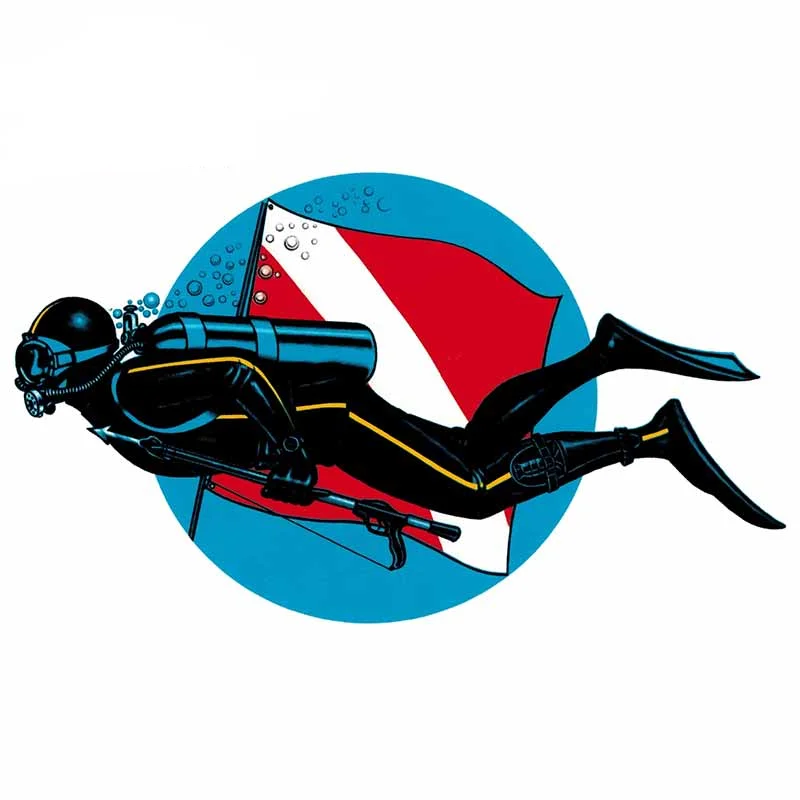 

13cm x 7.6cm For Spearfisherman Waterproof Car Stickers Vinyl Material Decal Car Styling Repair Occlusion Scratch