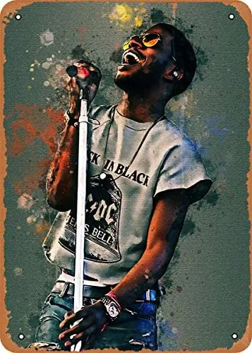 

Artist Kid Cudi Plaque Poster Metal Tin Sign 8" x 12" Vintage Retro Wall Decor