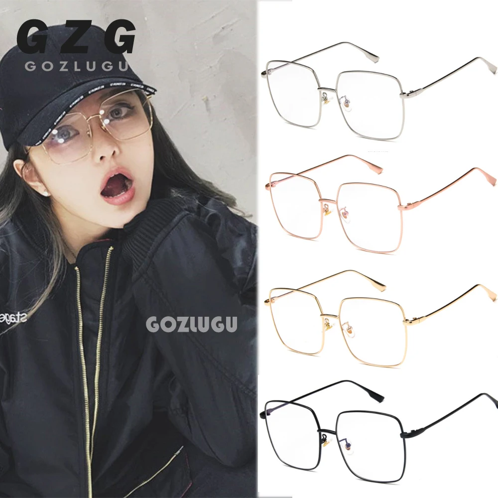 

Корейские модные квадратные прозрачные очки для женщин, новинка 2019, очки большого размера, оправы для очков, прозрачные очки, очки, искусств...