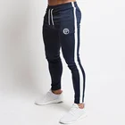 Новые мужские спортивные штаны для бега, спортивные штаны, хлопковые спортивные штаны с полосками сбоку, спортивная одежда для бега, мужские брюки для бега