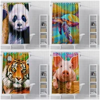 3d wild animal printed bath curtains waterproof fabric shower curtain polyester blackout shower curtain bath curtain home decor