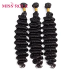 Miss Rola волосы бразильские волосы плетение пряди глубокая волна 100% человеческие волосы 8-26 дюймов натуральный цвет 3 пряди волосы для наращивания не Remy
