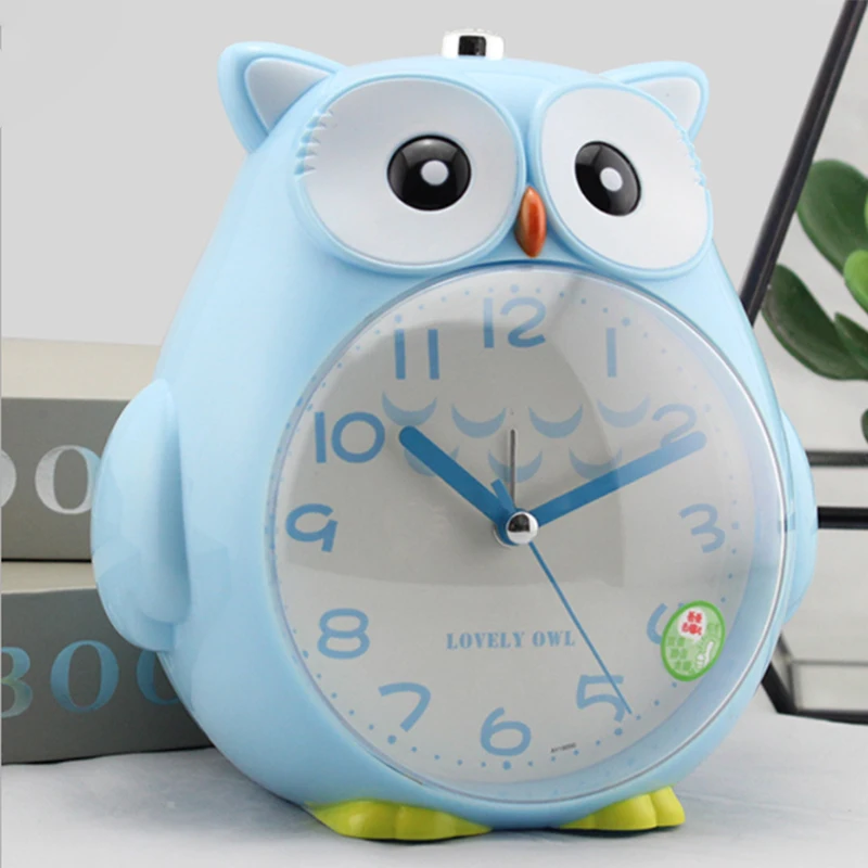 

Creative Cute Cartoon Owl Mute Sweep Night Light Sleep Double Music Student Children With Alarm Clock Watch Night Light