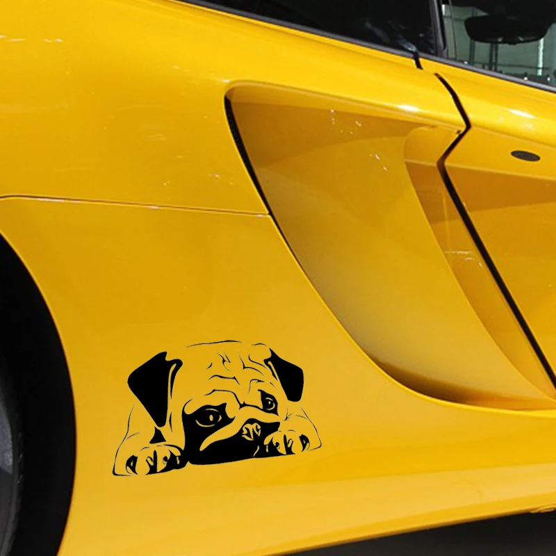 Индивидуальный классический Мопс виниловые наклейки в виде Фотообоев c