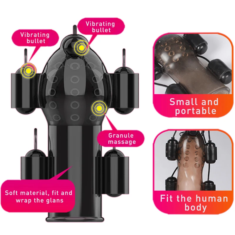 Массажер для пениса взрослых с 2 колпачками Мужской мастурбатор товары интима