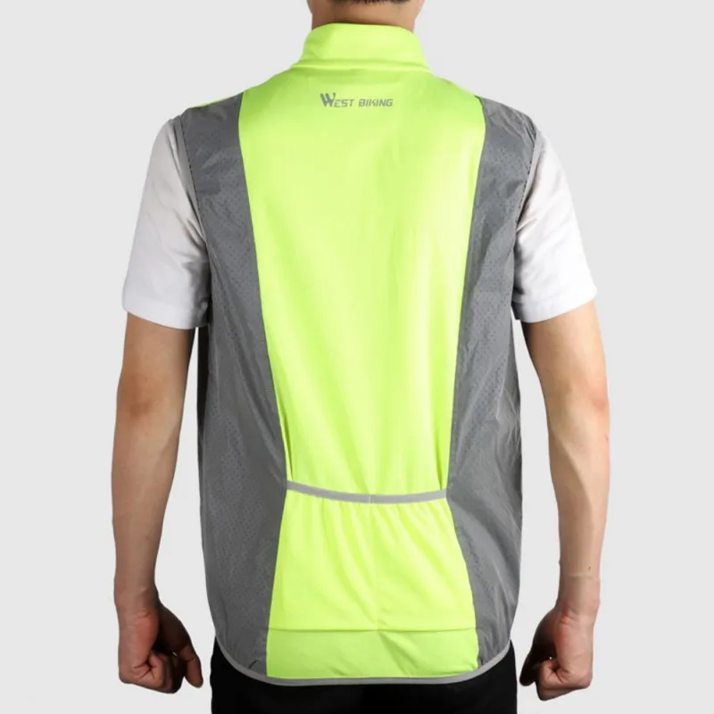 

Cycling Bike Reflective Safety Vest Bicycle Jersey Sportswear Jacket Coat Sleeveless Breathable Windproof Riding Clothing NEW
