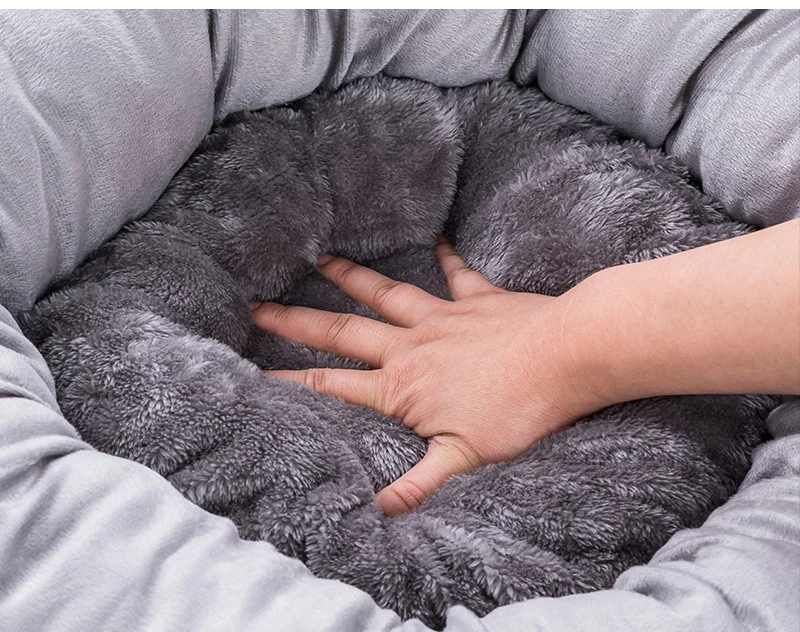 Новая кровать для кошек серый домик маленькая собак зимний теплый круглый