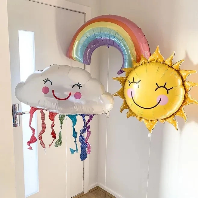 Воздушные шары из алюминиевой фольги с радужным облаком украшение для взрослого