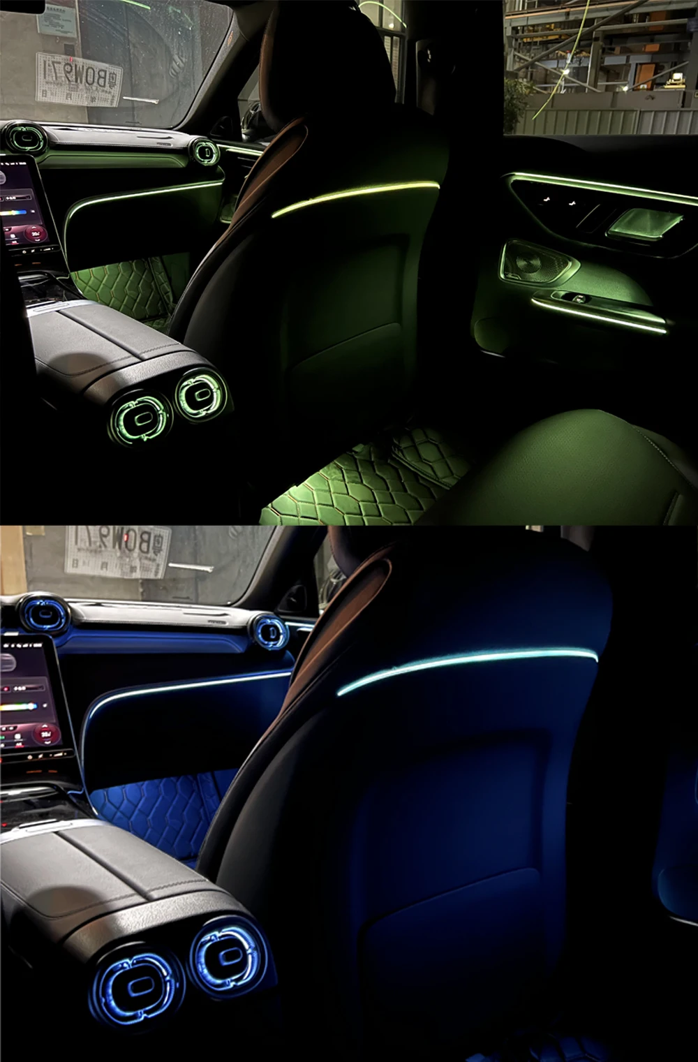 64 цвета светильник ка сиденья для Mercedes Benz C GLC Class W205 X253 W206 комплект декорирования