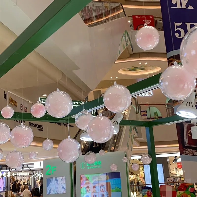 Рождественское украшение шарик анимационный фитинг прозрачный открывающийся