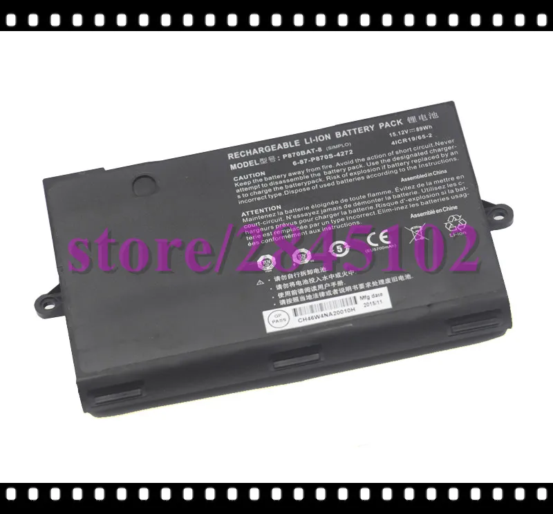 Аккумулятор для ноутбука CLEVO P870DM3 P870DM2 P8700S 15 12 в 89 Вт/ч фонарь 6 87 P870S 4271