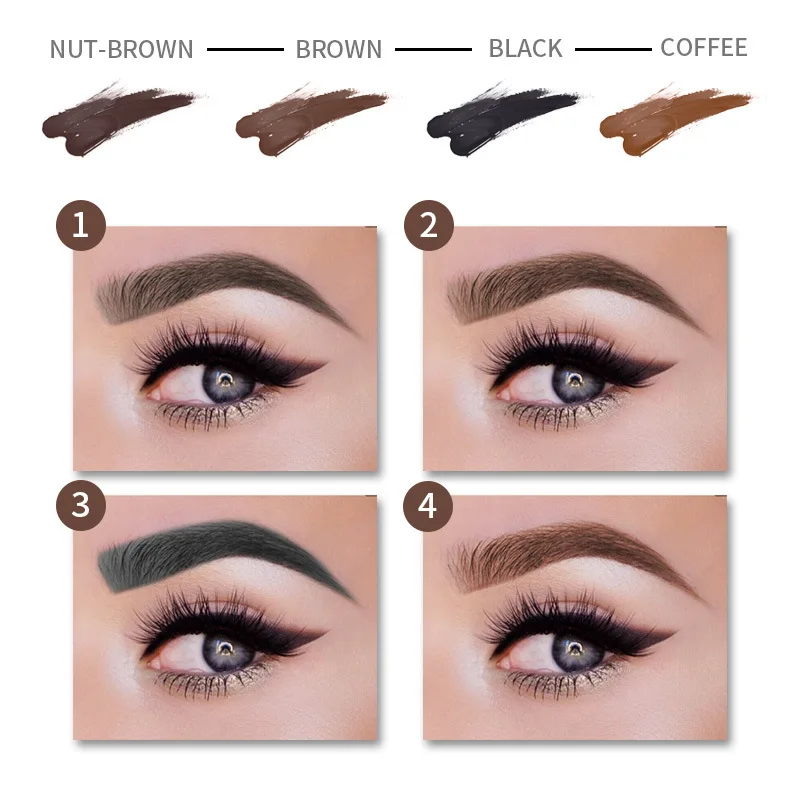 

Liquid Eyebrow Tatoo Gel Tint Pro Cosmetics 4 Colors Eyebrow Enhancer Natural Long Lasting Eyebrow Cream