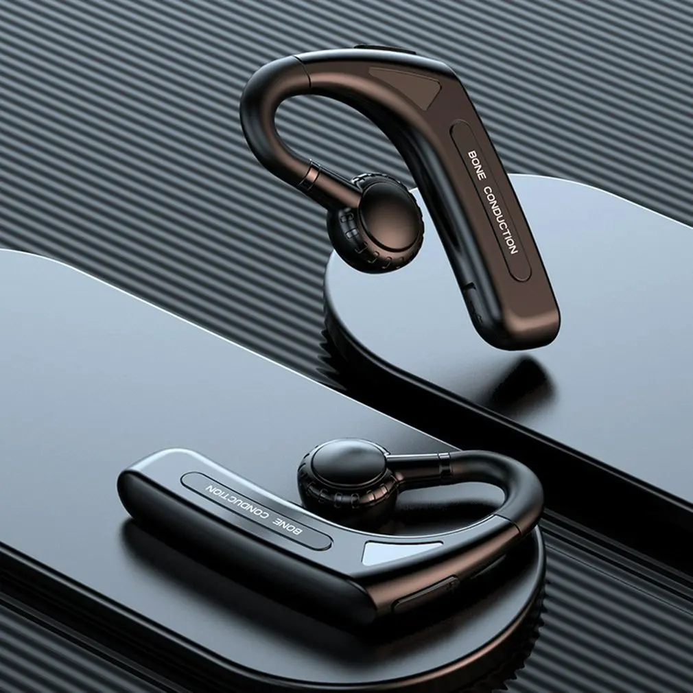 

Bone Conduction Bluetooth-compatible Headset Portable Universal Handsfree Wireless Hanging Ear Mobile Phone Call Sport Earphone
