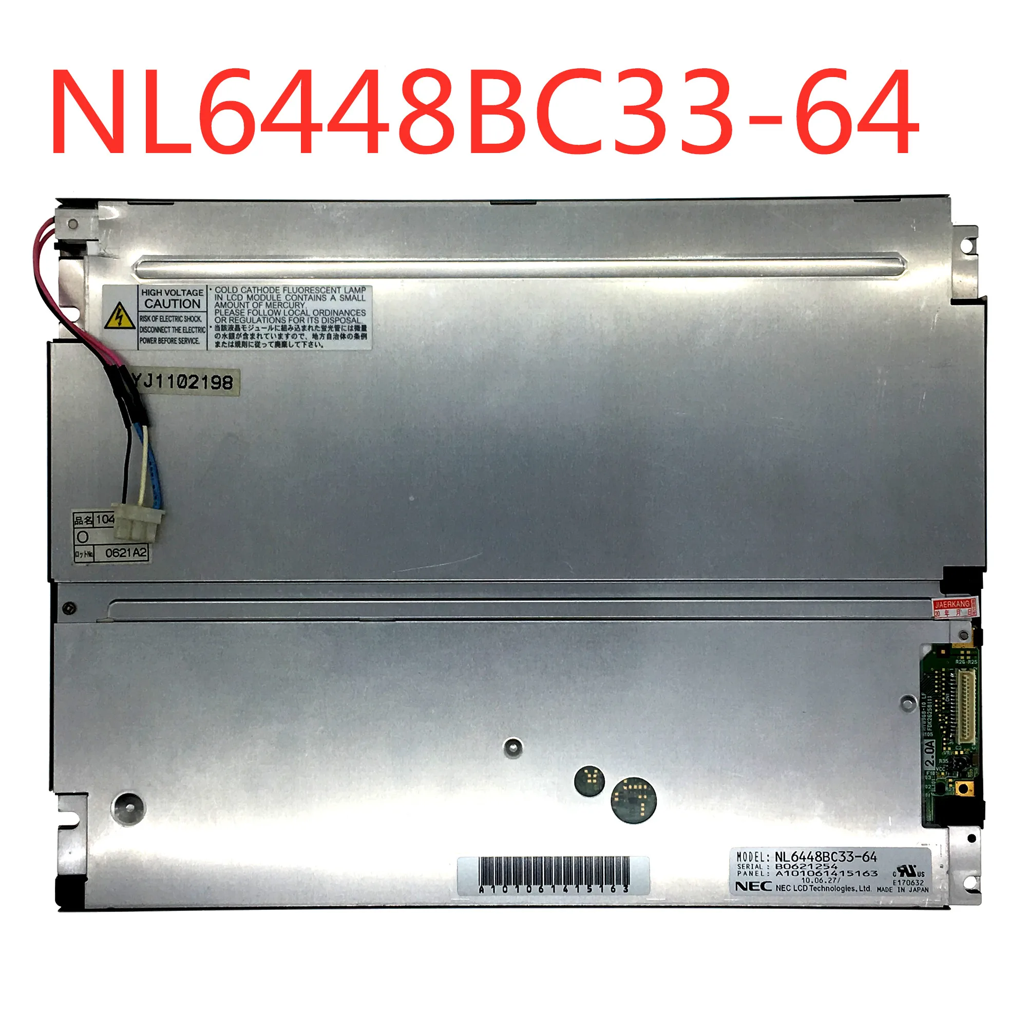 

Can provide test video , 90 days warranty 10.4"640*480 a-Si TFT-LCD panel NL6448BC33-64