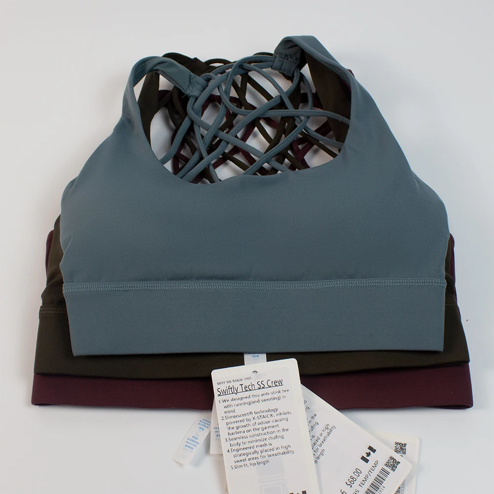 Женский спортивный бюстгальтер Lulu Align однотонный женский нижнее белье для