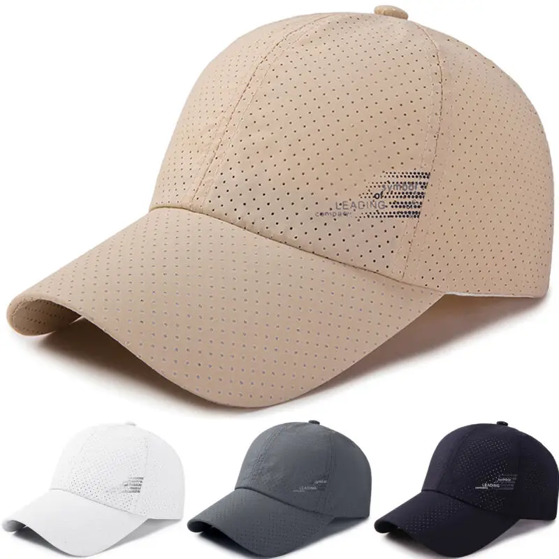 

Mens Womens Unisex Baseball Cap Adjustable Snapback Mesh Sports Trucker Sun Hat