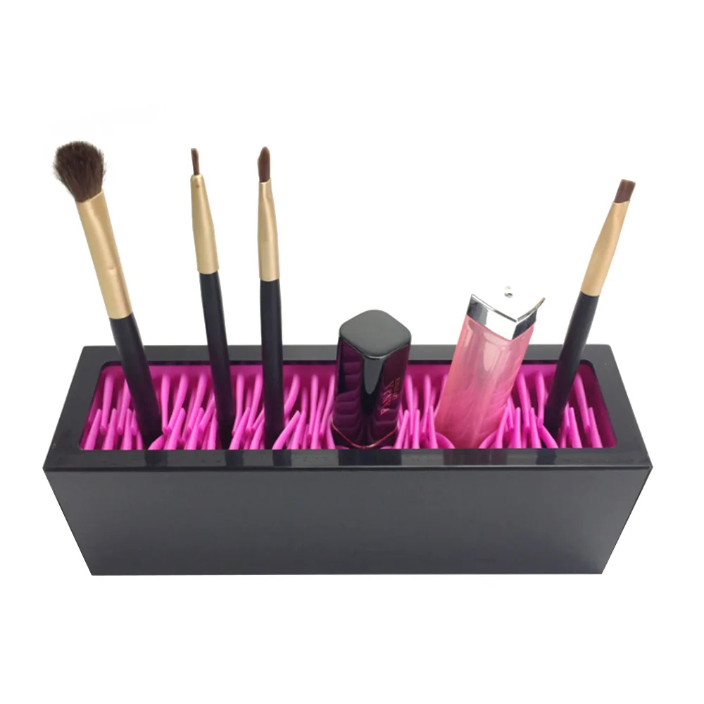 Пластиковый держатель для кистей макияжа органайзер лица сушилка полка в форме