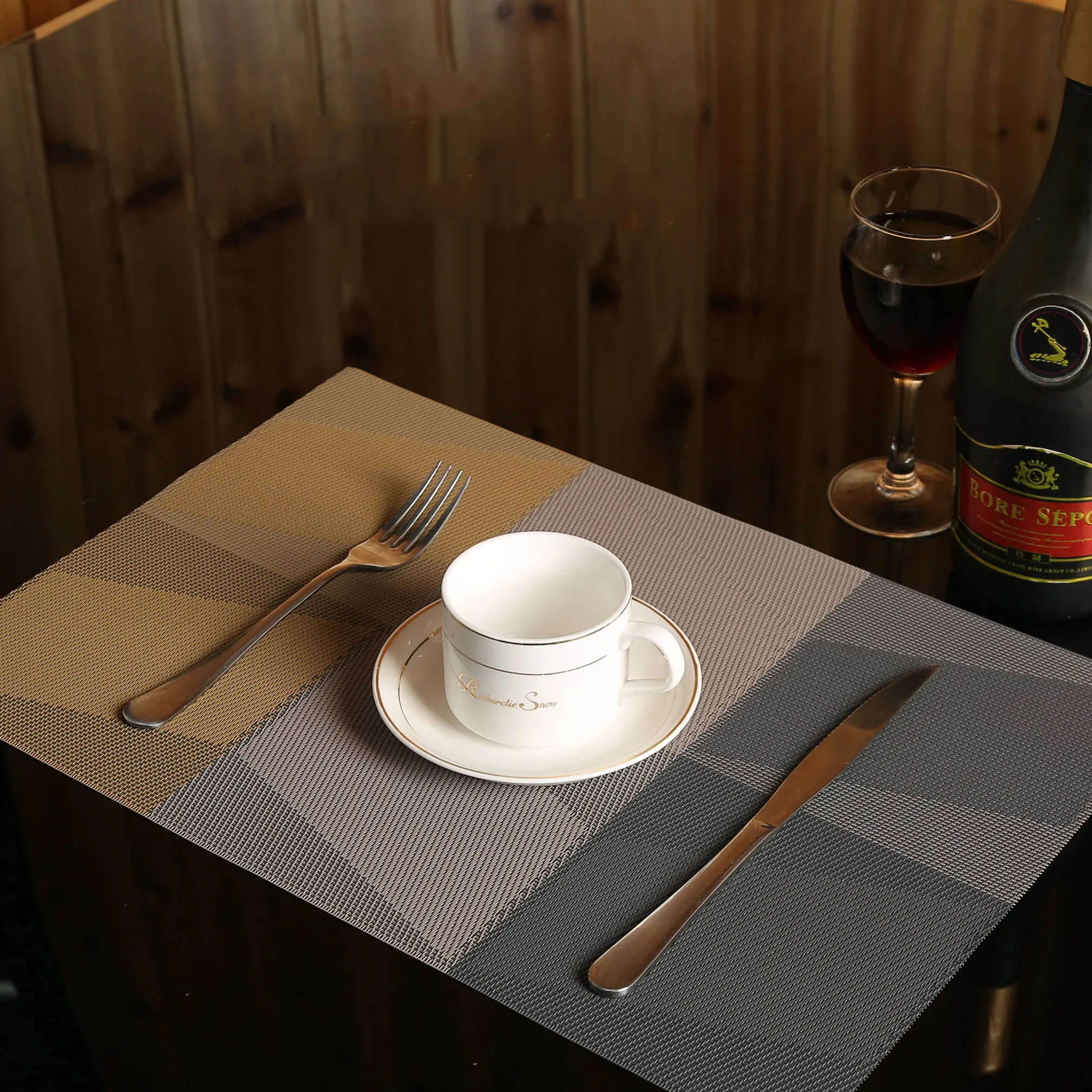 

4PCS 35x40 PVC Tableware Splicing Cushion desktop Pad Heat insulation Pad Bowl Coaster Table Scald Proof Waterproof Oil Proof