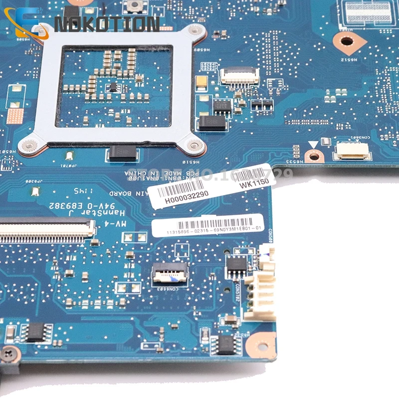 Материнская плата NOKOTION H000032290 для Toshiba Satellite L775 L770 материнская ноутбука 08N1-0NA1J00 HM65