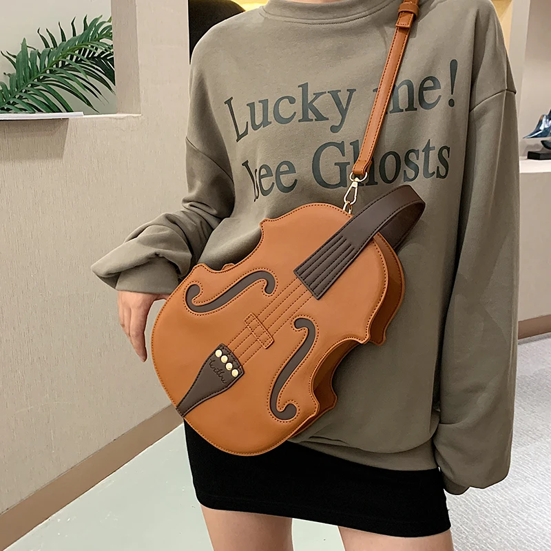 Модная сумка в форме гитары женские сумки через плечо 2021 винтажный рюкзак