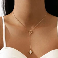 new fashion trendy jewelry rhinestone star pendant charm y lariat necklace gift for women girl x01