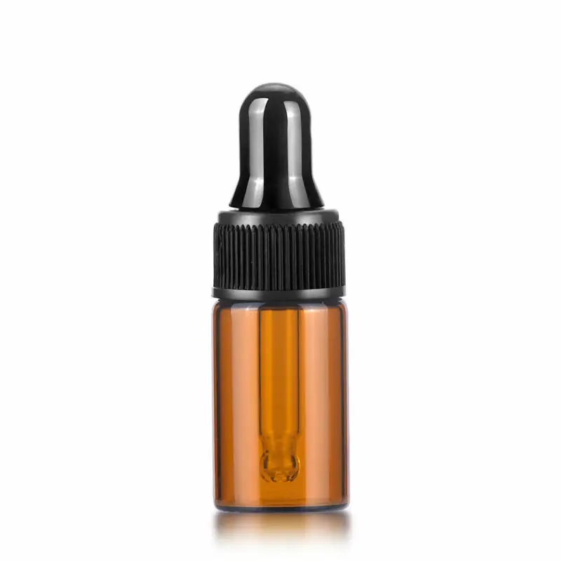 

1/2/3ml Brown Ground Glass Essential Oil bottle amber travel portable empty glass liquid perfume dispensing bottle makeup tool