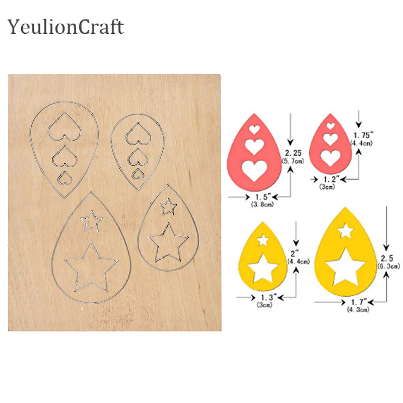 Chzimad Крылья Ангела висячие серьги металлические кожаные режущие Штампы