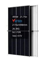 trinasolar tier one brand bifocal black solar panel 495w 500w 21 1 efficiency half cell perc solar system home off grid vertex