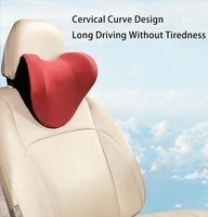 car neck pillow red black beige grey blue car seat headrest pillow memory foam cushion headrest waist support cotton 1pcs