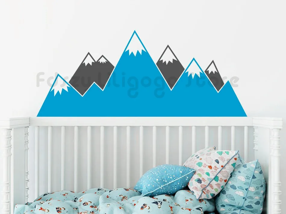 Горный велосипед наклейка на стену разноцветный стикер детской для маленьких