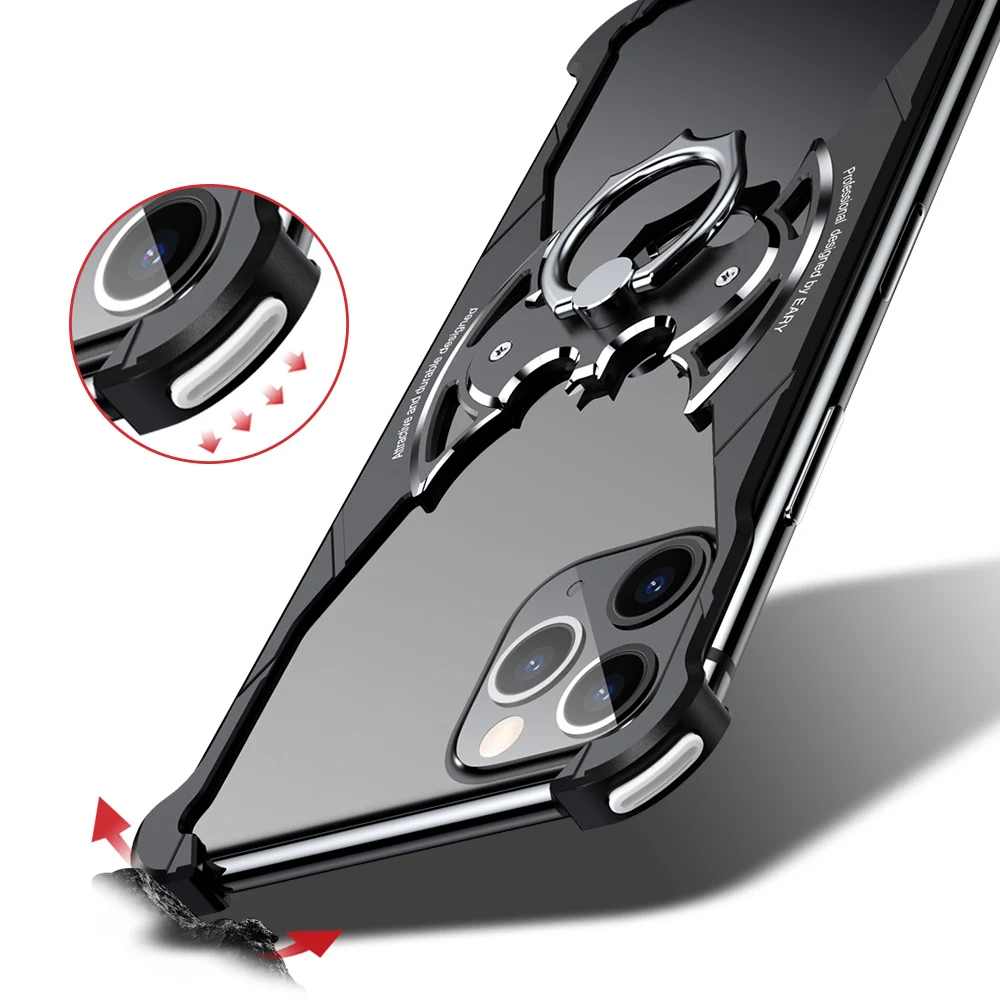 Чехол для iPhone 11 pro max металлический противоударный бампер в форме летучей мыши