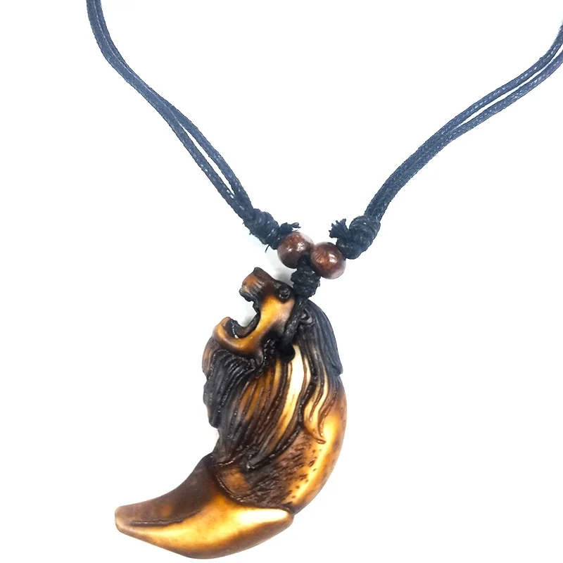 Винтажное ожерелье с Львом подвеска в виде слона дельфинами кулон Гепард резная