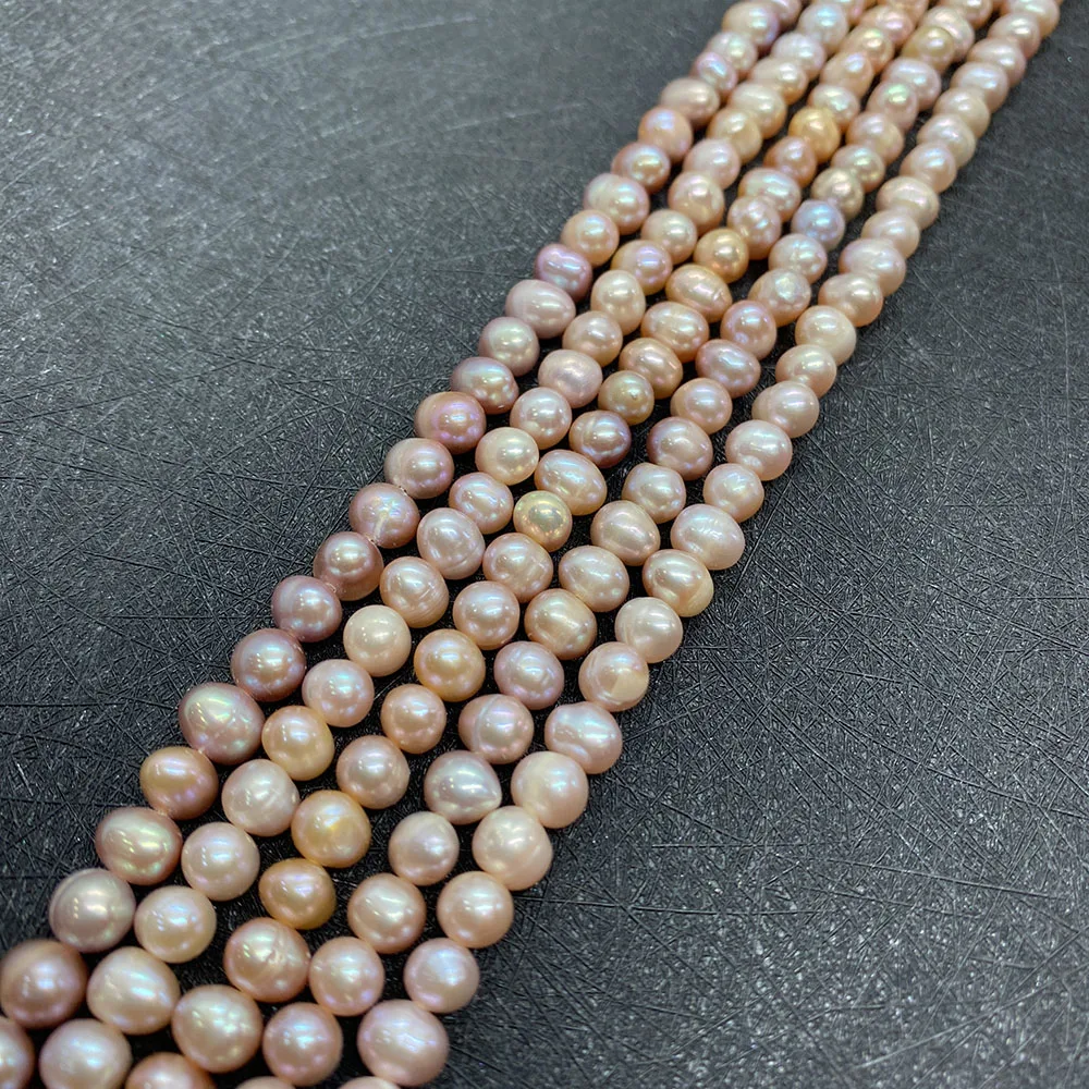 

A Grade Natural Freshwater Pearl Potato Shape High Quality DIY Ladies Jewelry Making Necklace and Bracelet Length 15.5 Inches
