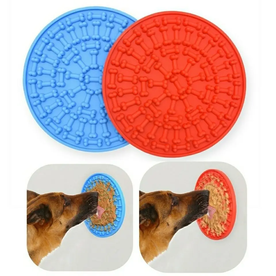 

Silicone Dog Lick Mat for Dogs Pet Slow Food Plate Pet Lick Pad Slower Feeder Pad Pet Bathing Distraction Pads Silicone Dispense
