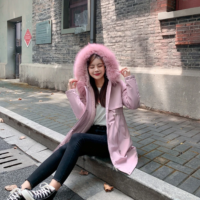 

Liva Girl Parka Autumn Winter Jacket Women Clothes Warm Coat Female Women's Down Cotton Jacket Warm Thick Long Parkas Oversized